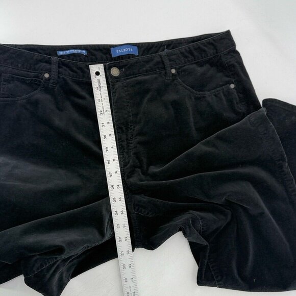 Talbots Plus Size‎ Black High-Waist Straight-Leg Curvy Corduroy Pants Sz 18W - Picture 8 of 9
